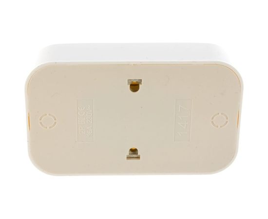 Двухместная розетка IONICH б/з, о/у, 16А, 220В, белая еврослот 1417 – изображение 3