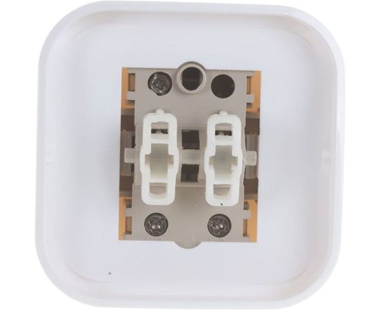 Двухклавишный выключатель IONICH о/у, 10А, 220В, белый еврослот 1413 – изображение 4