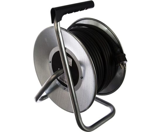 Силовой удлинитель на металлической катушке LUX К4-Е-30 30м 4 розетки с з/к 45130 4606400419464 – изображение 2