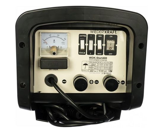 Пуско-зарядное устройство (трансформаторное, для аккумуляторов до 700Ач) WIEDERKRAFT WDK-Start400 – изображение 4