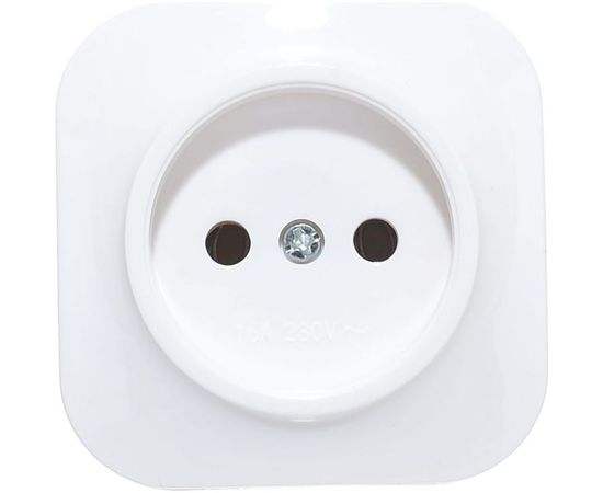 Одноместная розетка IONICH б/з, о/у, 16А, 220В, белая еврослот 1415 – изображение 2