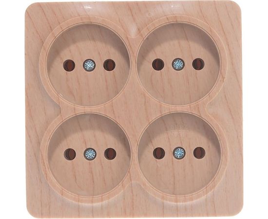 Четырехместная розетка IONICH б/з сосна квадрат 1458 – изображение 2