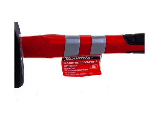 Молоток слесарный Matrix Optimal 800 г фибергласовая обрезиненная рукоятка квадратный боек 10379 – изображение 2