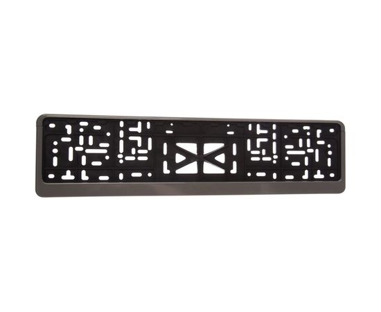 Рамка для номера SKYWAY пластмассовая, с защелкой, серая, без надписи, полированная S04102002 