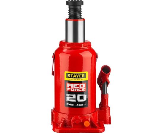 Гидравлический бутылочный домкрат STAYER Red Force, 20т 43160-20_z01 