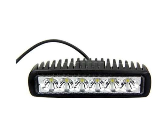 Светодиодная фара SKYWAY OFF ROAD прямоугольная 12V/24V 18W 6000K 6 диодов дальний свет S07201007 