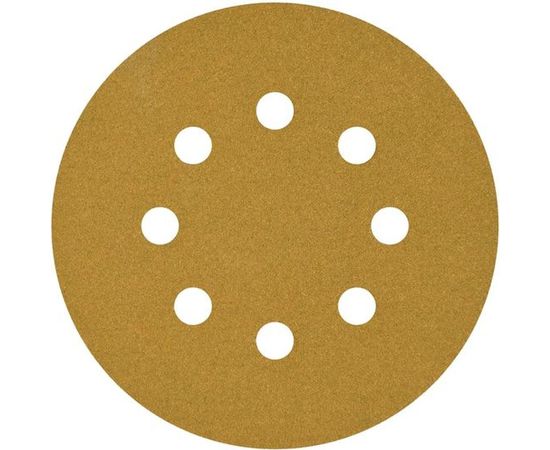 Круг шлифовальный на липучке PAPER GOLD (5 шт; 125 мм; 8 отверстий; P150) NAPOLEON npg5-125-8-150 