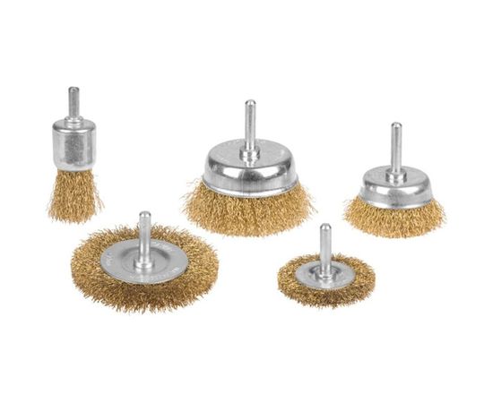 Набор "MASTER" щетки-крацовки (витая латунированная проволока 0,3 мм, дисковые, чашечные, кисть, 5 шт.) STAYER 35157-H5_z01 