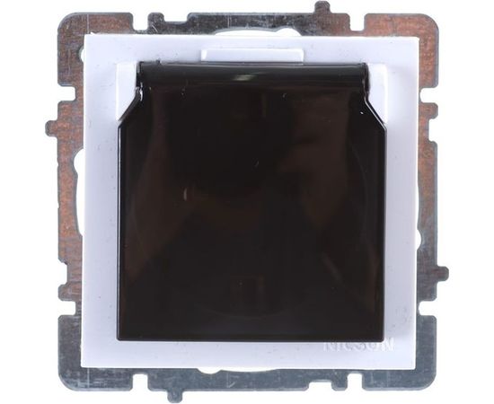 Розетка Nilson Selene с заземлением с крышкой белый 23111018 