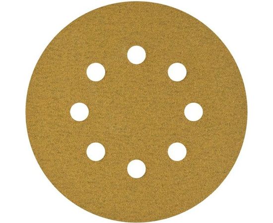 Круг шлифовальный на липучке PAPER GOLD (5 шт; 125 мм; 8 отверстий; P100) NAPOLEON npg5-125-8-100 