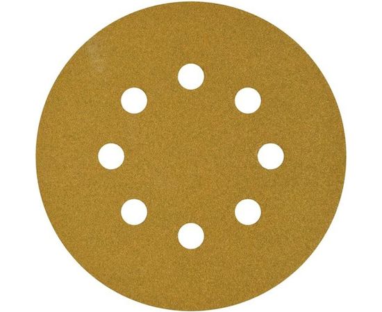 Круг шлифовальный на липучке PAPER GOLD (5 шт; 125 мм; 8 отверстий; P120) NAPOLEON npg5-125-8-120 