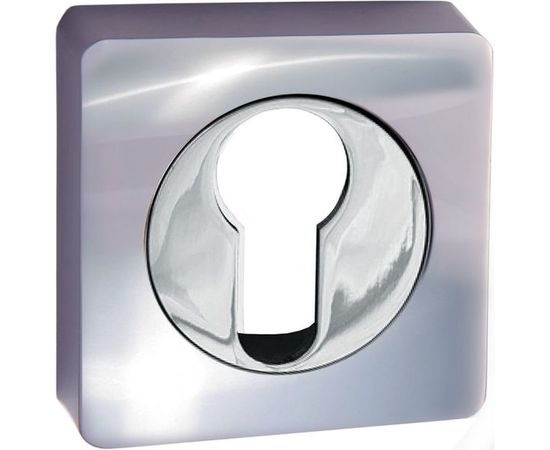 Квадратная накладка на цилиндр RENZ хром блестящий INET 02 CP 