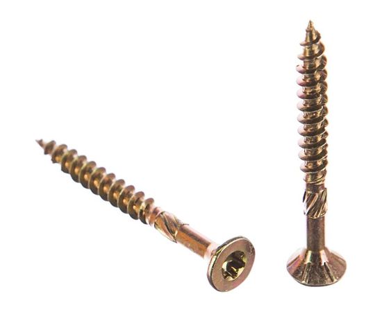 Шуруп Rusconnect CS 04040 с/нарез. д/дерева, потай, 4х40, 500 шт. Желтый цинк 310440 