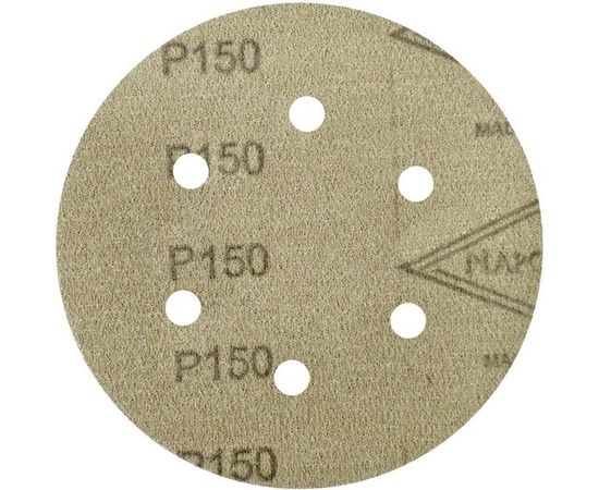 Круг шлифовальный на липучке PAPER GOLD (5 шт; 150 мм; 6 отверстий; P150) NAPOLEON npg5-150-6-150 – изображение 3