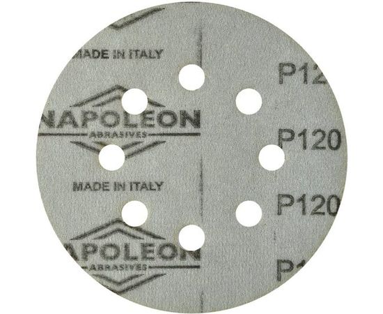 Круг шлифовальный на липучке PAPER GOLD (5 шт; 125 мм; 8 отверстий; P120) NAPOLEON npg5-125-8-120 – изображение 2