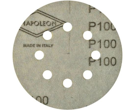 Круг шлифовальный на липучке PAPER GOLD (5 шт; 125 мм; 8 отверстий; P100) NAPOLEON npg5-125-8-100 – изображение 3