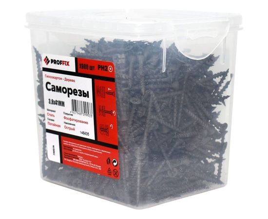 Усиленный саморез PROFFIX СГД 3,8х41 900 шт - ведро 146435 – изображение 2