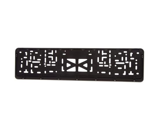 Рамка для номера SKYWAY пластмассовая, с защелкой, серая, без надписи, полированная S04102002 – изображение 2