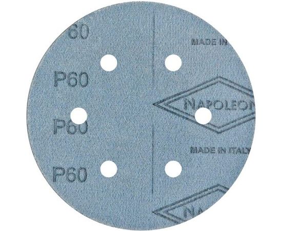 Круг шлифовальный на липучке FILM (5 шт; 150 мм; 6 отверстий; P60) NAPOLEON npf5-150-6-060 – изображение 3