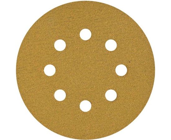 Круг шлифовальный на липучке PAPER GOLD (5 шт; 125 мм; 8 отверстий; P80) NAPOLEON npg5-125-8-080 – изображение 2