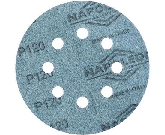 Круг шлифовальный на липучке FILM (5 шт; 125 мм; 8 отверстий; P120) NAPOLEON npf5-125-8-120 – изображение 3