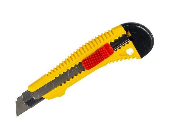 Упрочненный нож с металлической направляющей и сдвижным фиксатором Stayer FORCE-M сегментированные лезвия 18 мм 0913_z01 – изображение 4