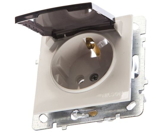 Розетка Nilson Selene с заземлением с крышкой белый 23111018 – изображение 6