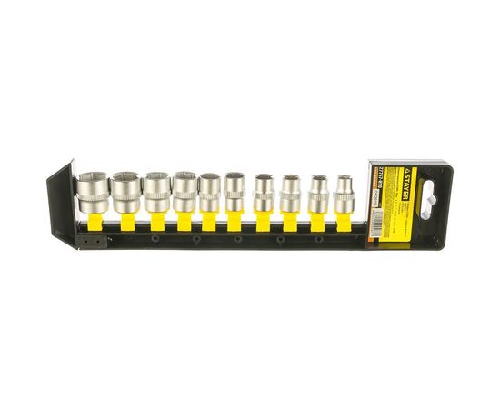 Головки торцевые (8-19 мм; 3/8") 10 шт. "STANDARD" STAYER 27757-H10 – изображение 2