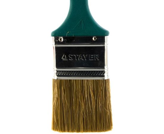 Плоская кисть STAYER Lasur Euro смешанная натуральная и искусственная щетина пластмассовая ручка 50 мм 01081-50 – изображение 3