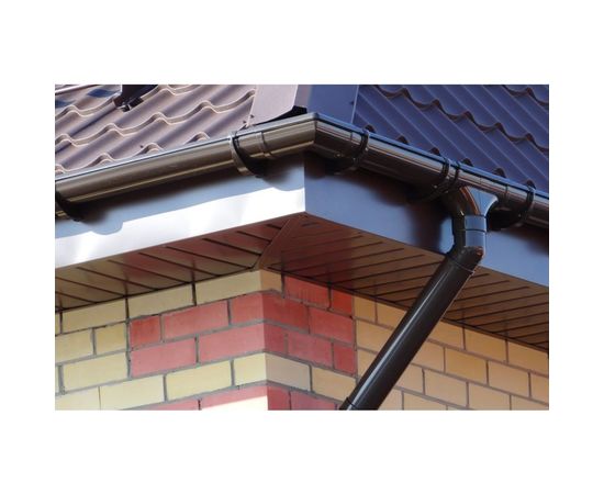 Водосточный желоб MUROl 3 метра, коричневый 10166 – изображение 4