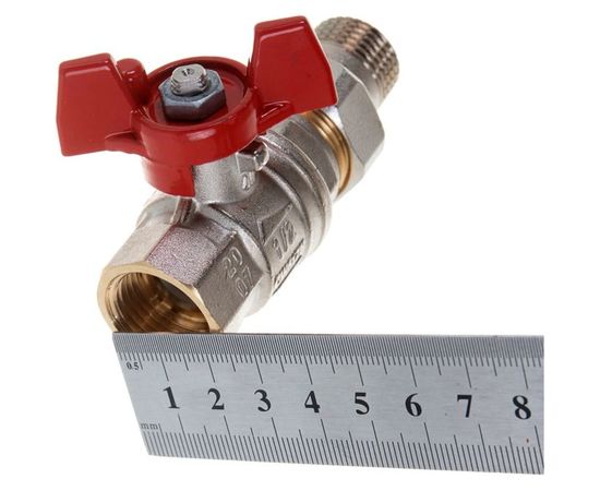 Шаровой кран RuB с накидной гайкой ("американка"), 1/2" DN15 PN40, ВР-ВР, серия MILANO (S.90) S90D36 – изображение 6