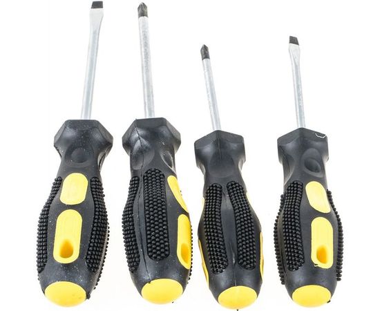 Набор слесарных отверток STAYER MASTER двухкомпонентная рукоятка, магнитный наконечник, 4шт 2513-H4_z01 – изображение 2