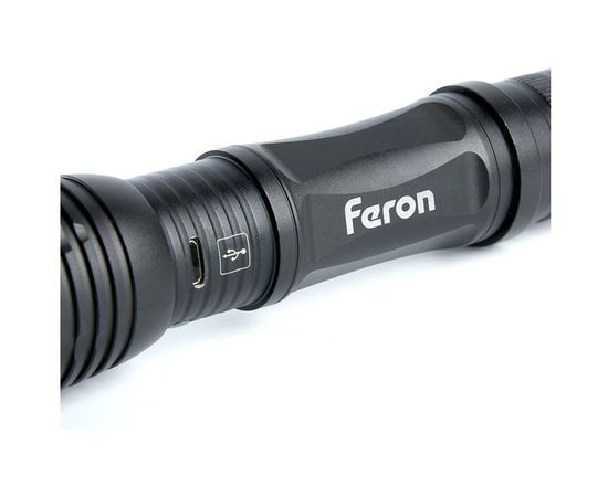 Ручной фонарь FERON с аккумулятором TH2401 USB ZOOM 145x40x40мм, алюминий 41683 – изображение 5