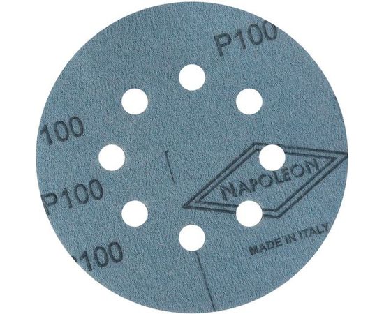 Круг шлифовальный на липучке FILM (5 шт; 125 мм; 8 отверстий; P100) NAPOLEON npf5-125-8-100 – изображение 4