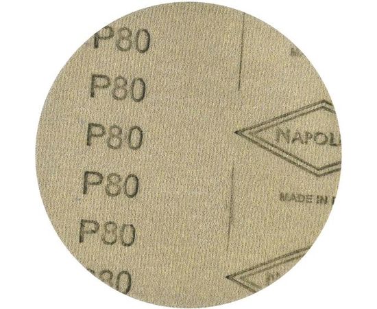 Круг шлифовальный на липучке PAPER GOLD (5 шт; 125 мм; без отверстий; P80) NAPOLEON npg5-125-0-080 – изображение 2