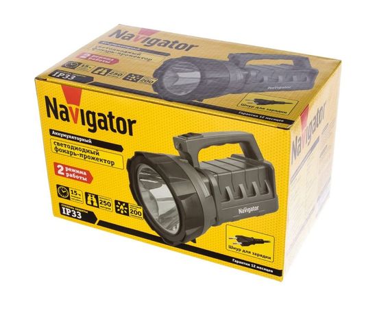 Фонарь Navigator 71 596 NPT-SP14-ACCU прожектор 3Вт LED 200Лм АКБ 3А.ч 19709 434044 – изображение 4