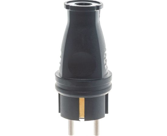 Вилка Navigator NCA-PLR02-16A-E-IP44-BL, с заземлением, прямая, каучук, черная 61368 – изображение 2