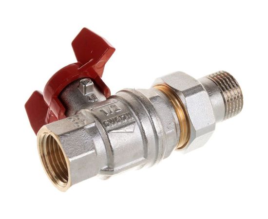 Шаровой кран RuB с накидной гайкой ("американка"), 1/2" DN15 PN40, ВР-ВР, серия MILANO (S.90) S90D36 – изображение 2