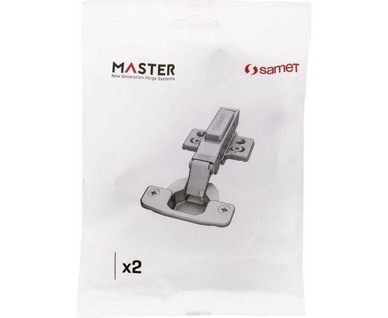 Петля со встроенным доводчиком SAMET MASTER, изгиб 9 мм, 48AX, Ni, 2 шт. СТ-00001267 – изображение 7