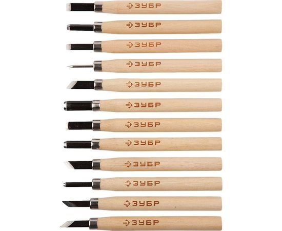 Резцы фигурные профессиональные Эксперт 12 шт Зубр 18375-h12 