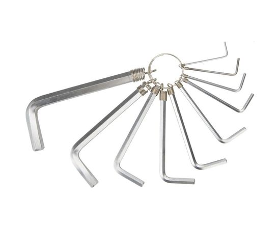 Набор шестигранных ключей TOPEX 10 шт., 1.5-10 мм 35D954 