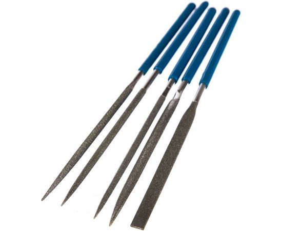 Набор надфилей Зубр Эксперт с алмазным напылением в пластиковом боксе P 140 140x75 мм 5 предметов 33388-140-H5 