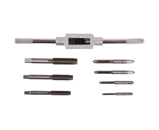 Набор метчиков WIEDERKRAFT М3 - 12, 8 предметов, метрическая резьба WDK-TS0312 – изображение 3