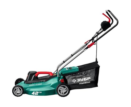 Сетевая газонокосилка ЗУБР 2000 Вт ГСЦ-42-2000 – изображение 3