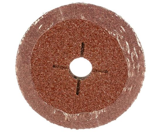 Круг шлифовальный ПРОФИ фибровый (5 шт; 125х22 мм; P24) для УШМ Зубр 35585-125-024 – изображение 3