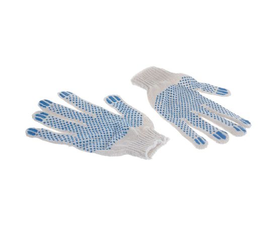 Бытовые перчатки х/б с ПВХ нанесением БЕРТА 10 класс, 10 пар 100/10 – изображение 3