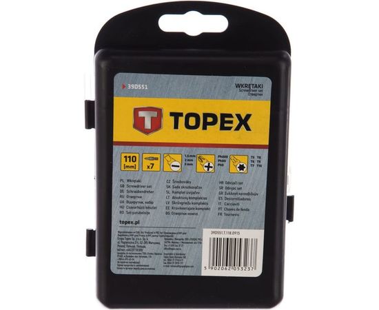 Набор: отверточная рукоятка + 6 переставных стержней TOPEX 39D551 – изображение 2