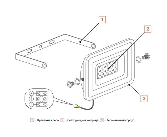 Светодиодный прожектор Wolta 5700K, 300 W SMD, IP65 WFL-300W/06 – изображение 6