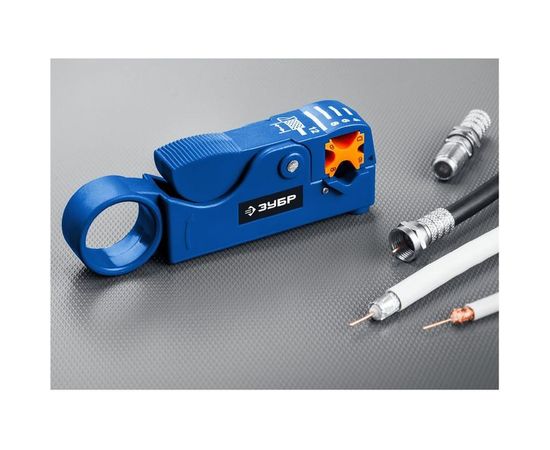 Cтриппер коаксиальных кабелей Зубр COAX-3 Профессионал RG58/RG59/RG6 22657 – изображение 7