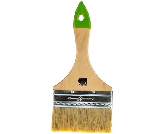 Плоская кисть, 100 мм натуральная щетина, деревянная ручка СИБРТЕХ 82266 
